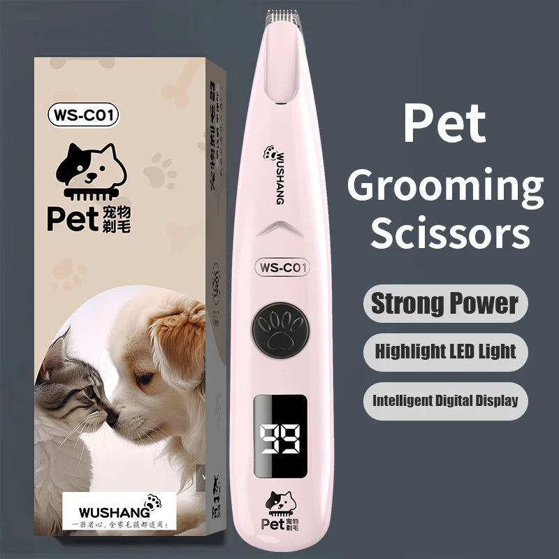 "LumiTrim™ - Trimmer Elettrico di Precisione con Luce LED per Animali"