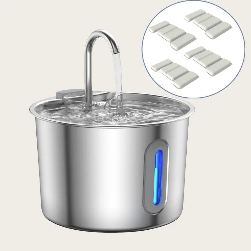 AquaFlow™ - Fontana Automatica Silenziosa con Luce LED e Filtro per Animali
