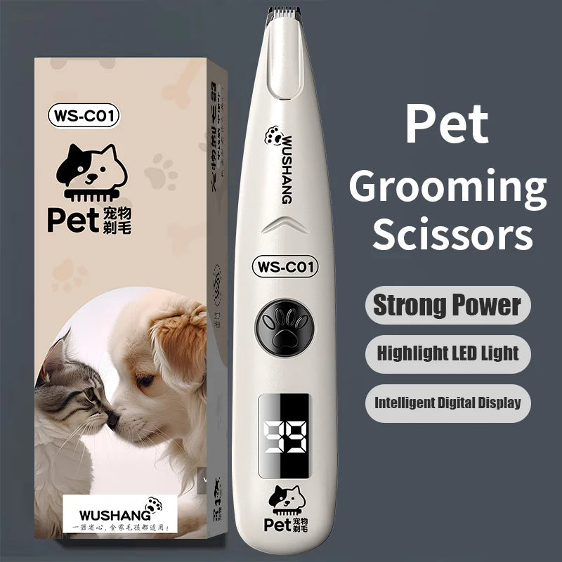 "LumiTrim™ - Trimmer Elettrico di Precisione con Luce LED per Animali"