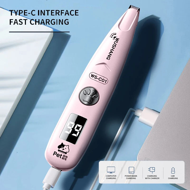 "LumiTrim™ - Trimmer Elettrico di Precisione con Luce LED per Animali"