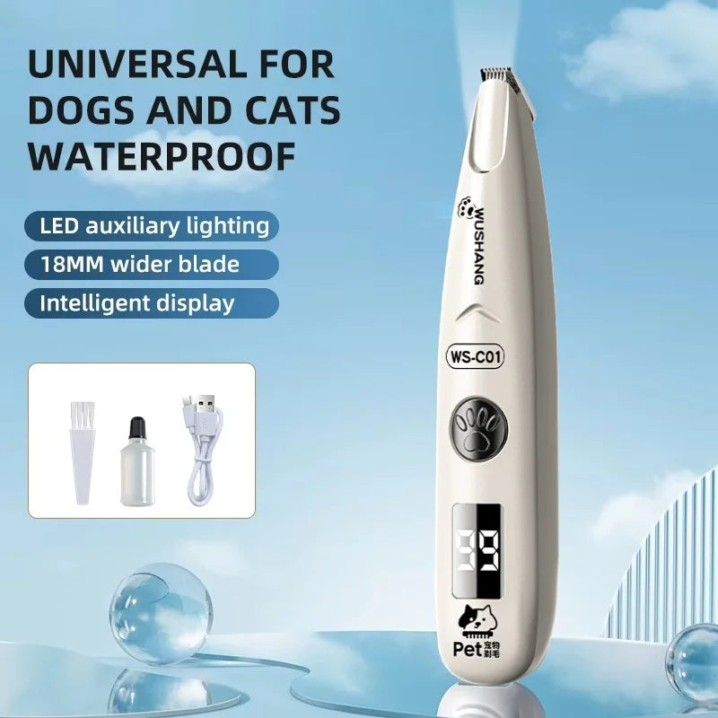 "LumiTrim™ - Trimmer Elettrico di Precisione con Luce LED per Animali"