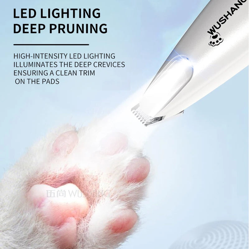 "LumiTrim™ - Trimmer Elettrico di Precisione con Luce LED per Animali"